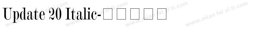 Update 20 Italic字体转换